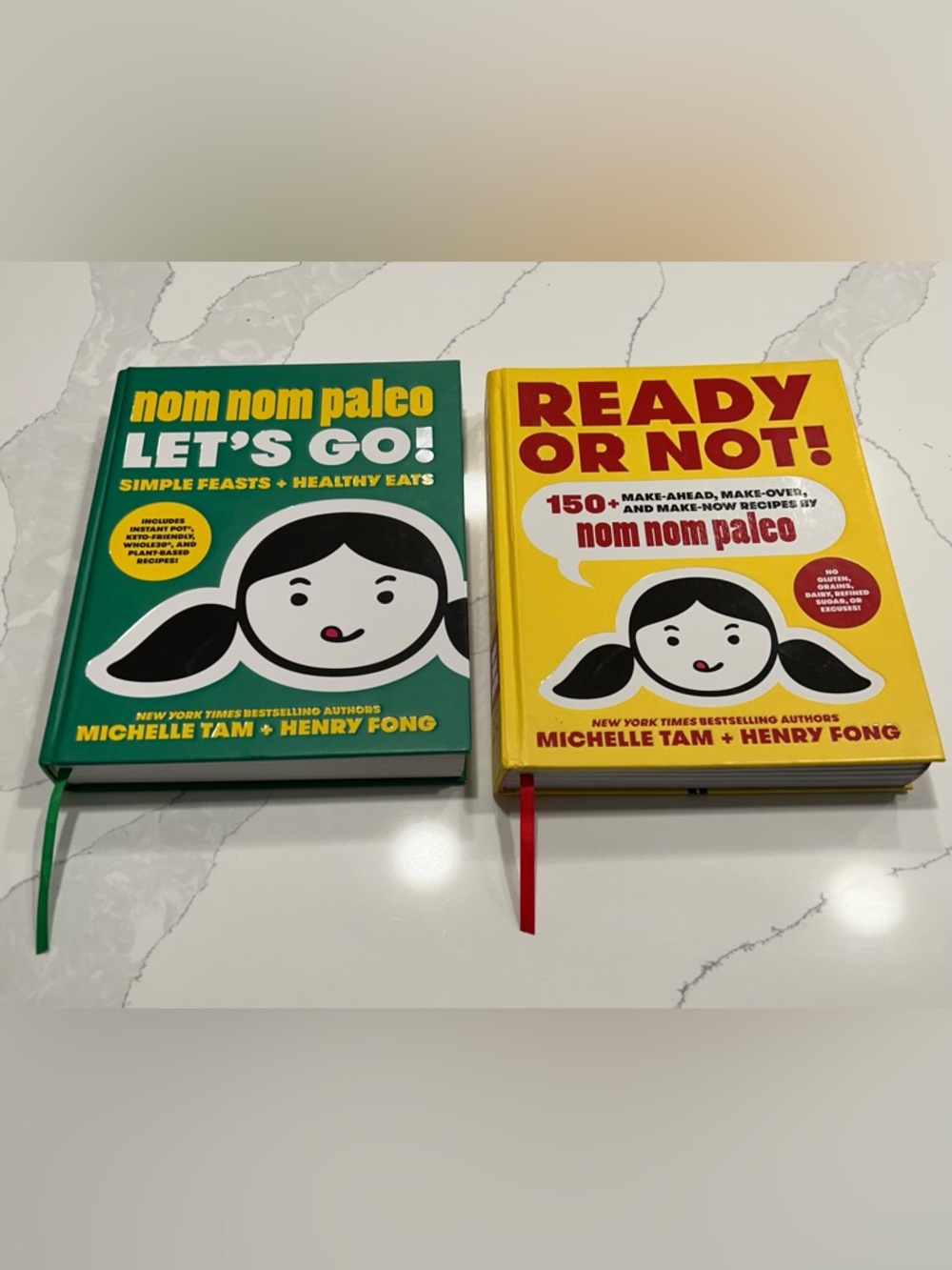 Let's Go! & Ready or Not! NOM NOM PALEO Cookbook Set NWOT